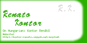 renato kontor business card