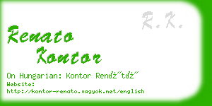 renato kontor business card